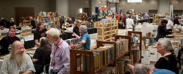 The dealers' room at PulpFest 2017